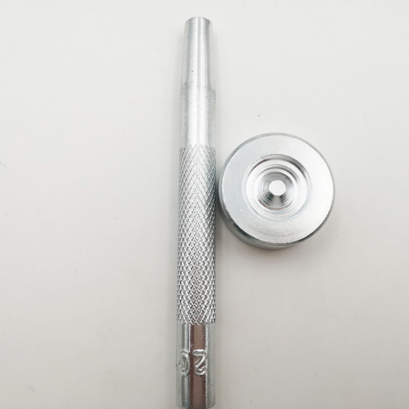 Herramientas para perforar agujeros, botón a presión, herramientas para artesanía de cuero, remache, botón a presión, Base de troquel, herramienta para artesanía de cuero, 2 unids/set por juego
