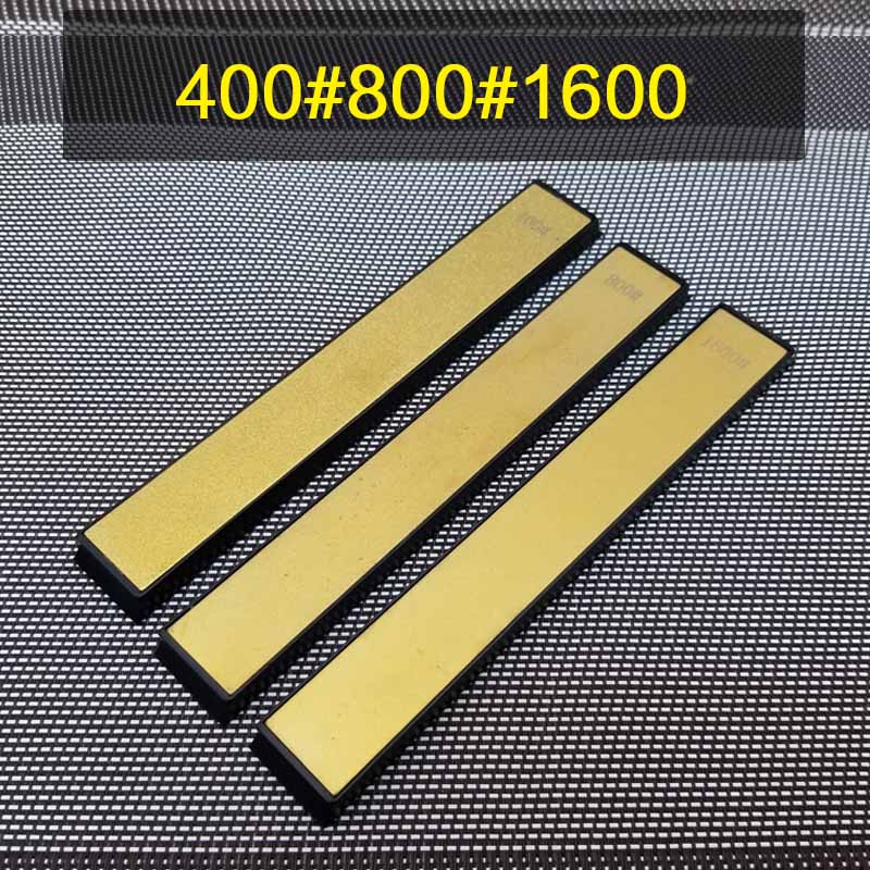 Golden Diamond Plate Kitchen Knife Sharpener Stone Whetstones Knife Sharpening Tool: 3 pcs combination C