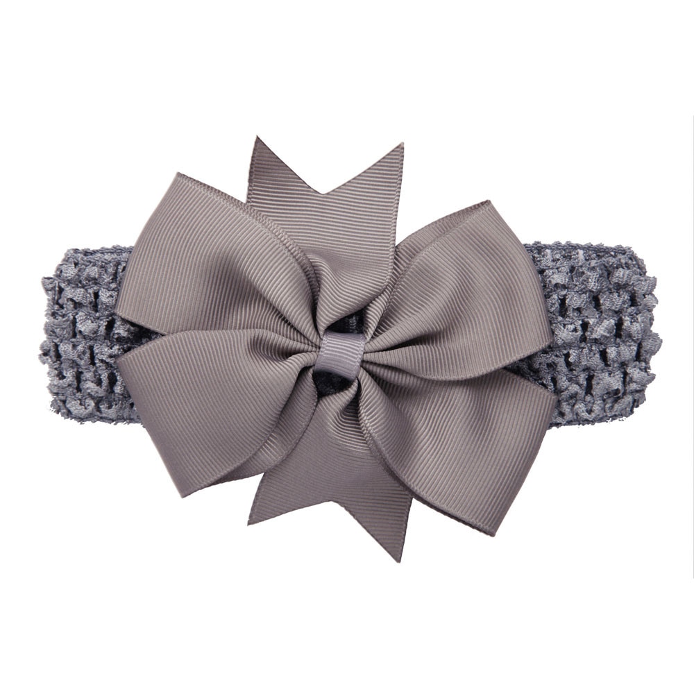 Baby Girl Bows Wave Headbands Big Bowknot Hair Accessories Cotton Wide Head Turban Infant Newborn Headbands Solid Headwraps