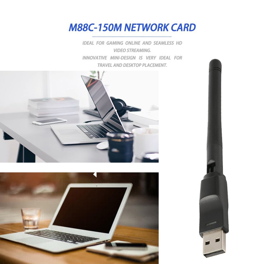 Mini Wireless Wifi Adapter 150Mbps 20dBm Antenna USB2.0 Wifi Receiver Network Card 802.11b/n/g High Speed Wifi Adaptador