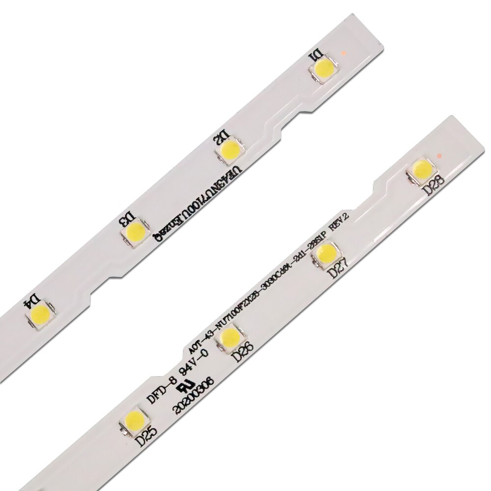 2 stück 28 led-led-hintergrundbeleuchtungsstreifen für samsung  ue43 nu 7100u aot _43_ nu 7100f ue43 nu 7120u ue43 nu 7170u bn96-45954a ue43 nu 7100