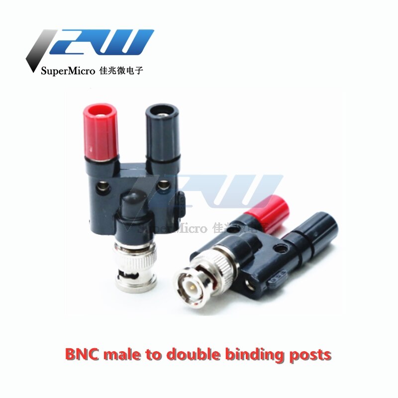 1pcs BNC adapter BNC male adapter post BNC to double banana plug BNC male to banana jack: BNC to banana B