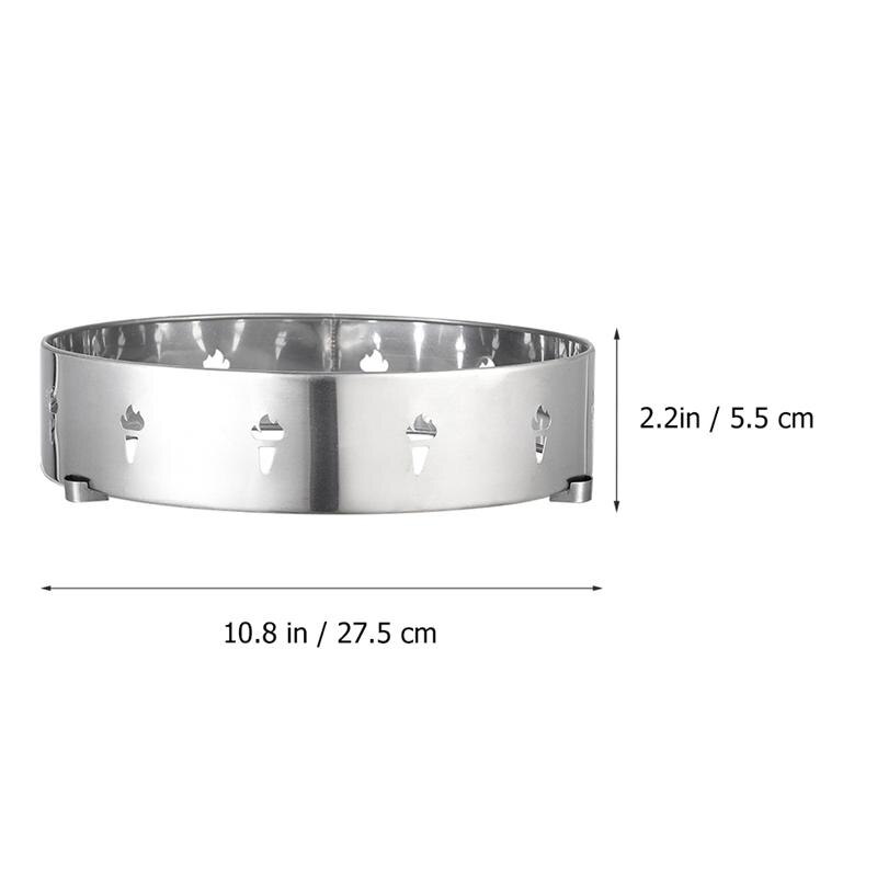 1pc Gas Stove Fire Ring Gas Stove Windbreak Ring Insulation Gas Stove Cover Ring Stainless Steel Accessories