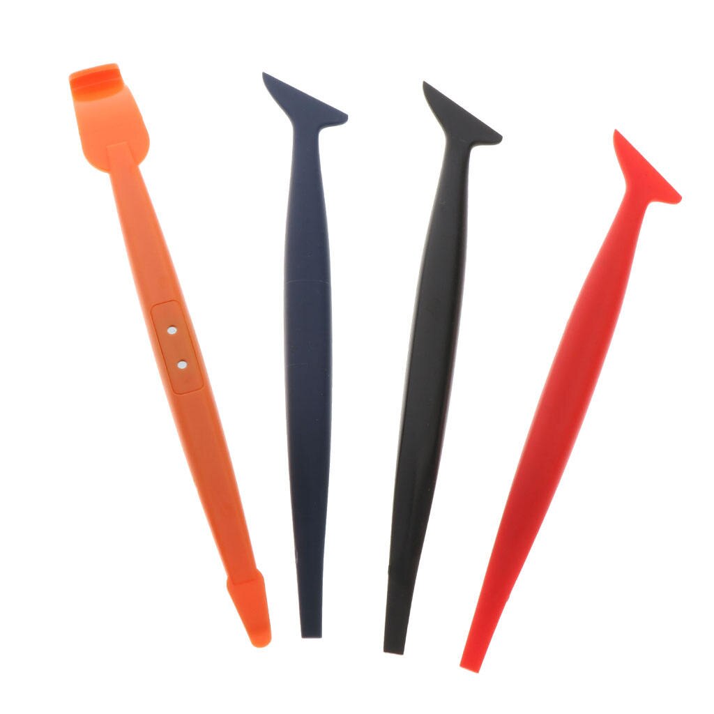 Carbon Fiber Vinyl Wrap Stick Magnetic Scraper Corner Sticker Tool Auto