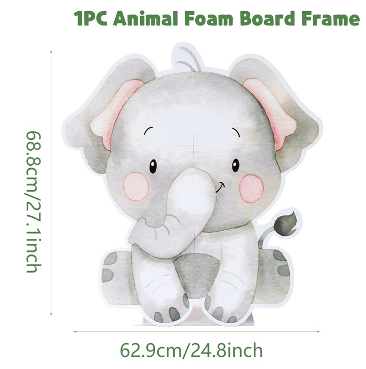 Fondo de de animales de la selva para niños, tablero KT, bosque verde, decoración de de primer cumpleaños, Safari de la selva, suministros para Baby Shower: Verde oliva