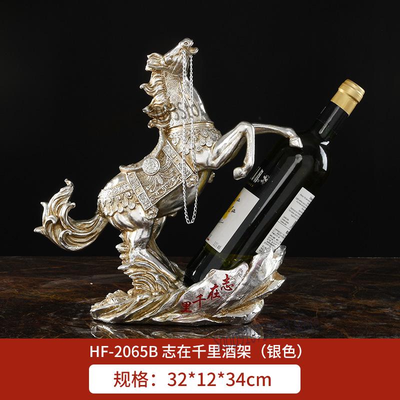 Cheval de luxe avec lumière européenne, chariot à vin rouge, décoration salon, meuble Tv, en résine fait à la main: 32x12x34cm 6
