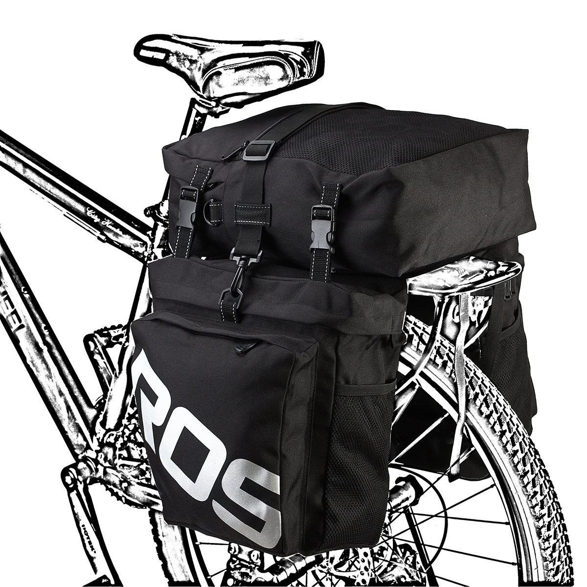 Fahrradrucksack, hintere Regaltasche, Mountainbike-Reitzubehör, drei in einer Sichtuan-Tibet-Linie, Kameltasche, großes FassungsvermöGen