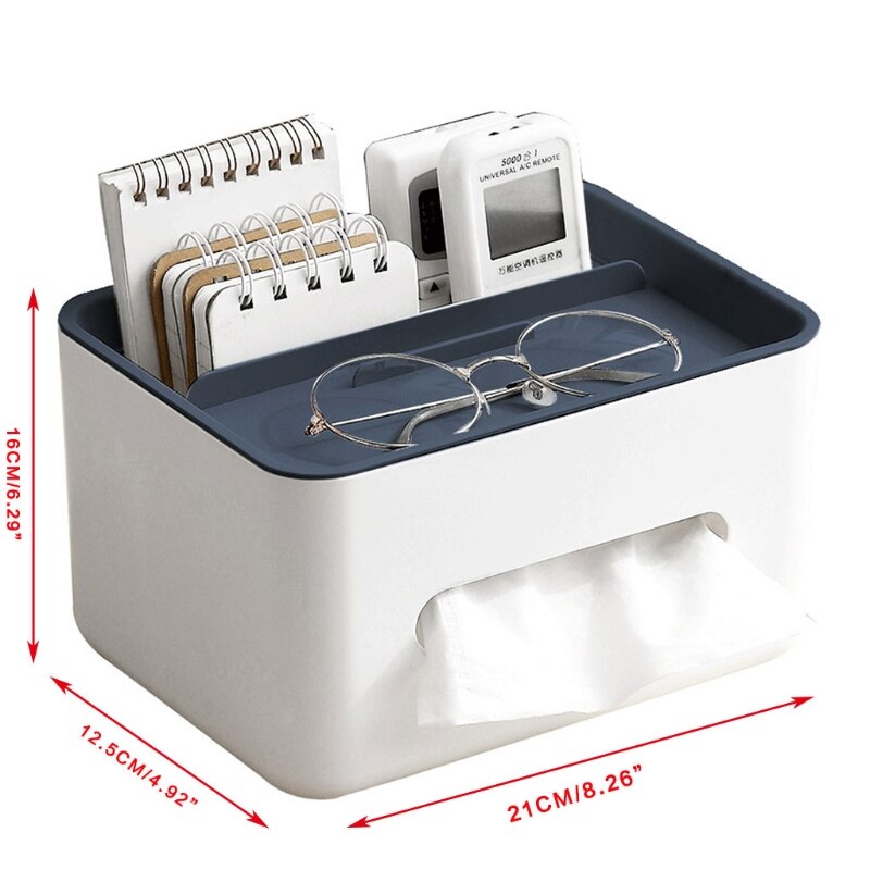 Multifunctional Tissue Box Pumping Paper Storage Holder Case Napkin Container Desktop Organizer Home Decoration