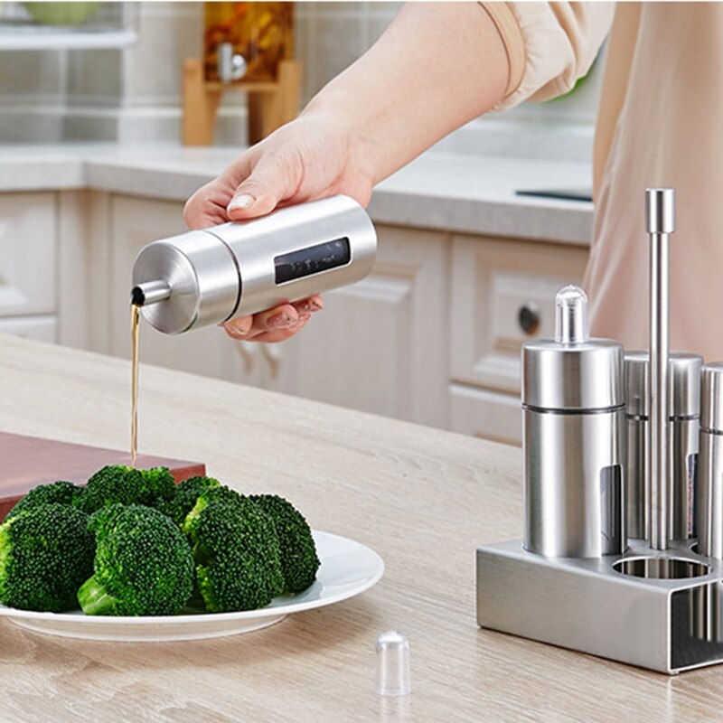 5 Stks/set Roestvrij Staal Kruidenrek Cruet Kruiderij Kruidkruiken Set Zout En Peper Kruiden Koken Multi-purpose Keuken tool