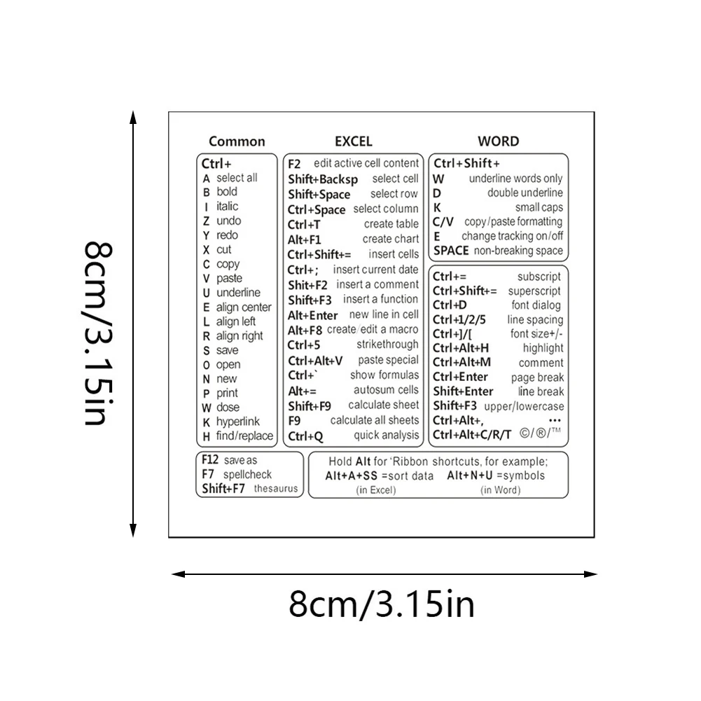 1pc naklejki ze skrótami klawiaturowymi do systemu word, excel, mac os, naklejka ochronna na laptopa z grafiką i literami: Fioletowy