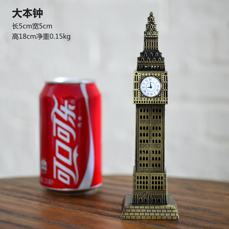 3D World Famous Landmark Building Metal Models Eiffel Tower Desk Decro For Friend Crafts Metal Model Home Decoration: big ben