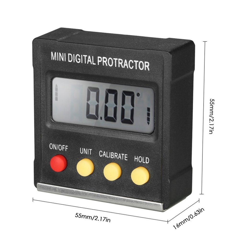 Mini Electronic Digital Display Inclinometer Grade Level Meter Protractor Magnetic Angle Ruler Inclination Box
