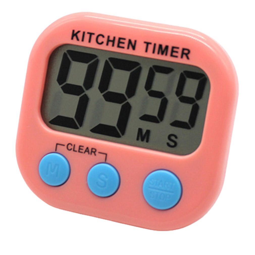 kitchen tools Household Large-screen Electronic Timer Kitchen Digital Timer Portable Electronic Alarm Clock Laboratory Timer: pink