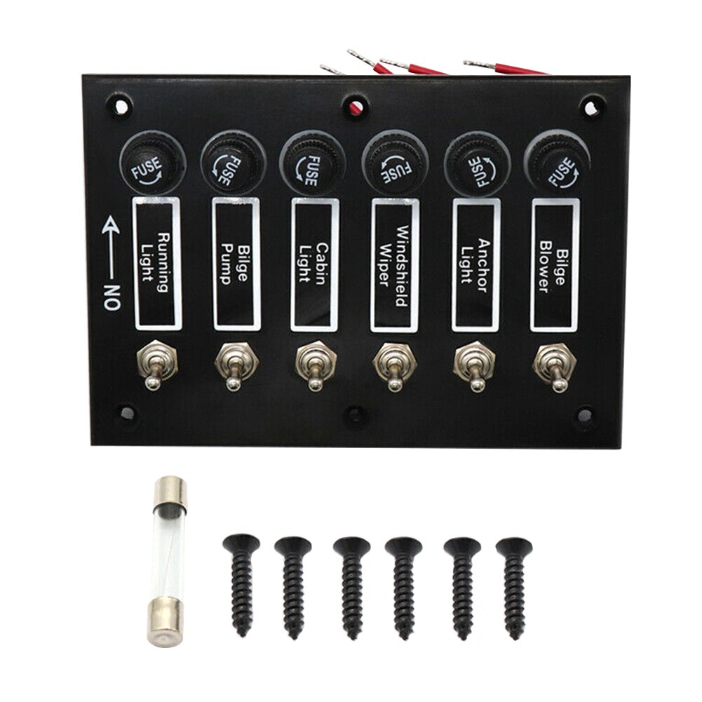 Panneau De Contrôle 12V/24V Pour Camping-car/van - 5 Interrupteurs LED, Voltmètre, 2 USB - Étanche