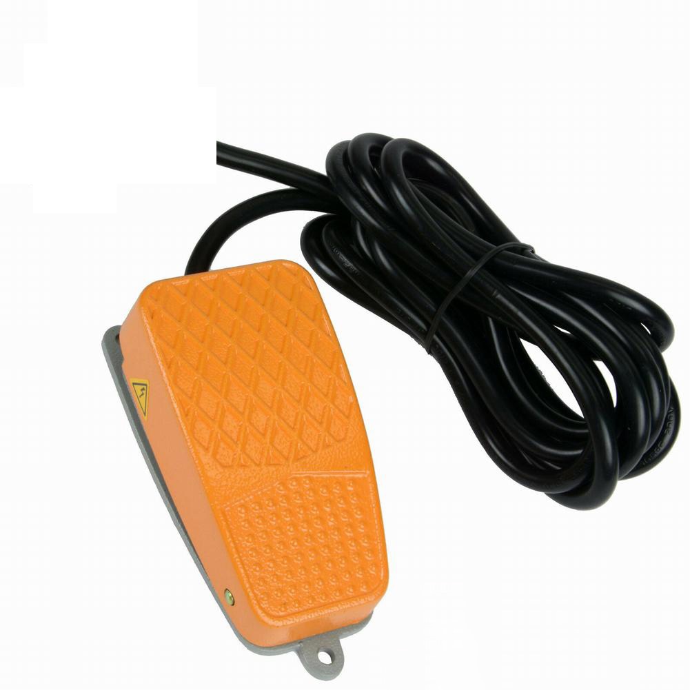 Durable de interruptor de pie Pedal eléctrico 250VAC aluminio momentáneo multiusos unipolar doble Thro