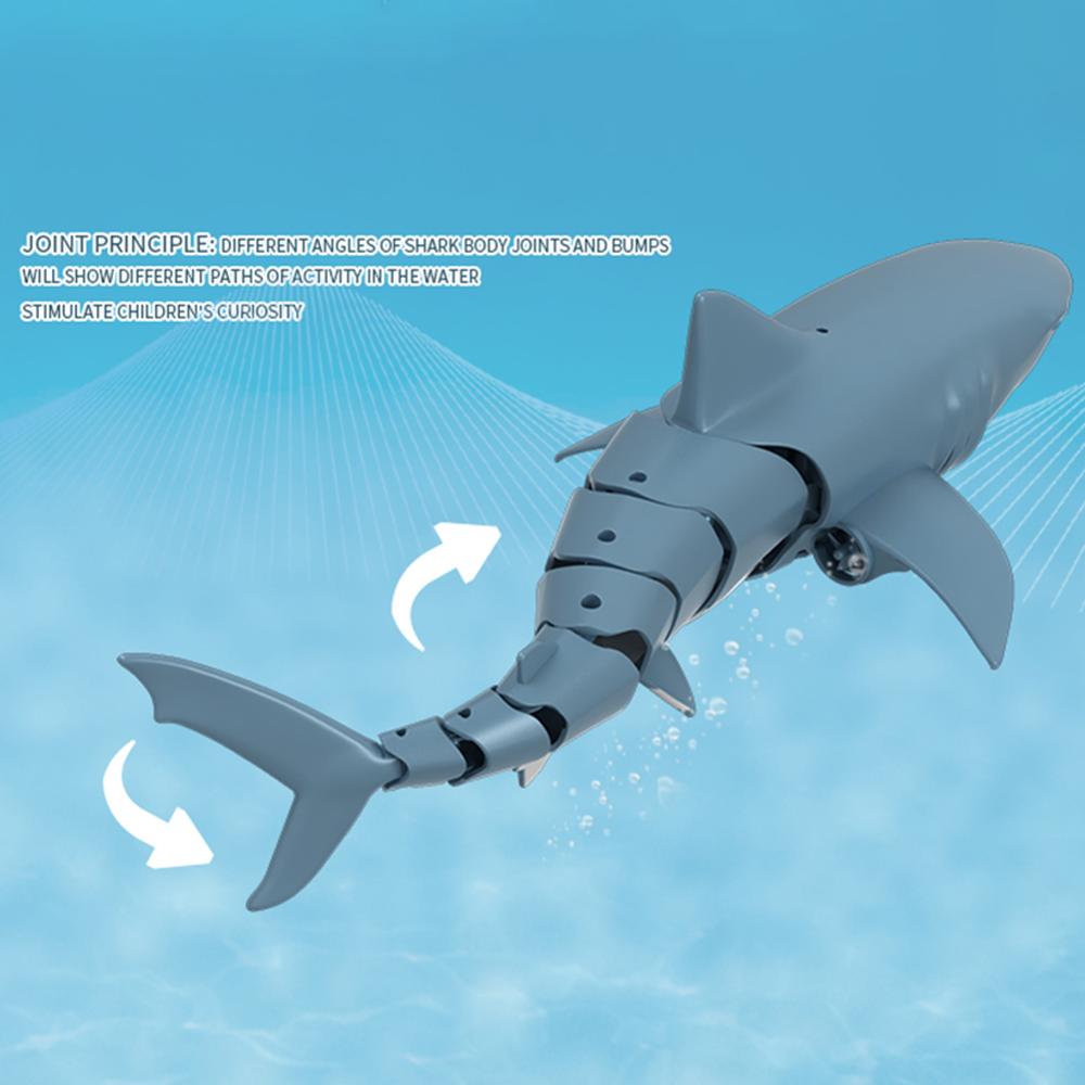 2.4G Simulation Remote Control Shark Boat Toy for Swimming Pool Bathroom RC Toy