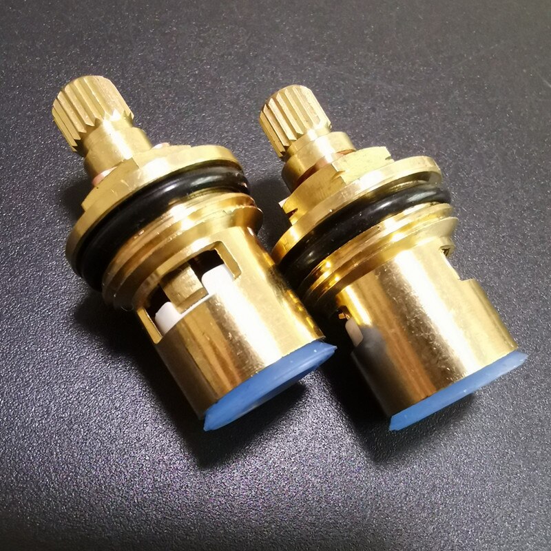 Faucets Mixing Spool Valve Brass 2 Pcs Standard 1/2 Ceramic Faucet Mixer Inner Disc Valve Quarter Turn Cartridges Accessories