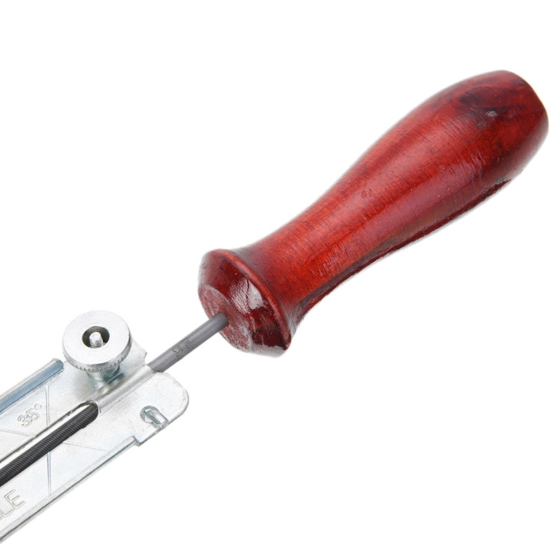 Wsfs 3/16 tum 4.8mm rund platt vass skärpning kraftfil filhållare handtag kit motorsåg kedjeverktyg