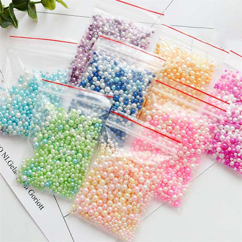 500-600 Stuks Mix Fish Kom Kralen Slime Benodigdheden Diy Glitter Parels Slime Filler Pluizige Decoratie Kleurverloop Slime accessoires