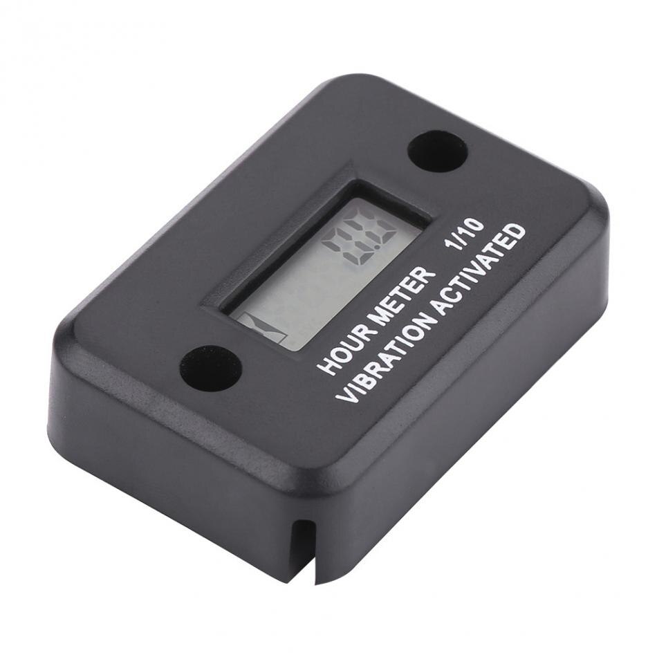 LCD Digital Vibration Hour Meter Timer Gauge Wireless for Vibrating Machine Motorcycle ATV Boat Marine witnin CR2032 Battery