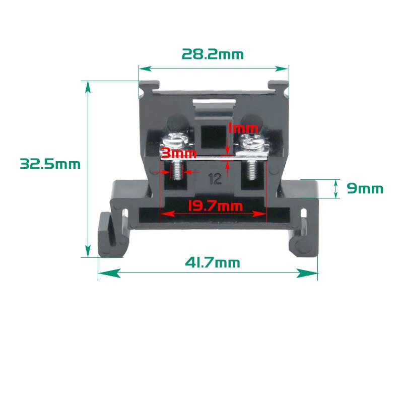 10pcs Terminal block TBR-10A fixed rail type combined terminal constant foot thick iron single-layer terminal block
