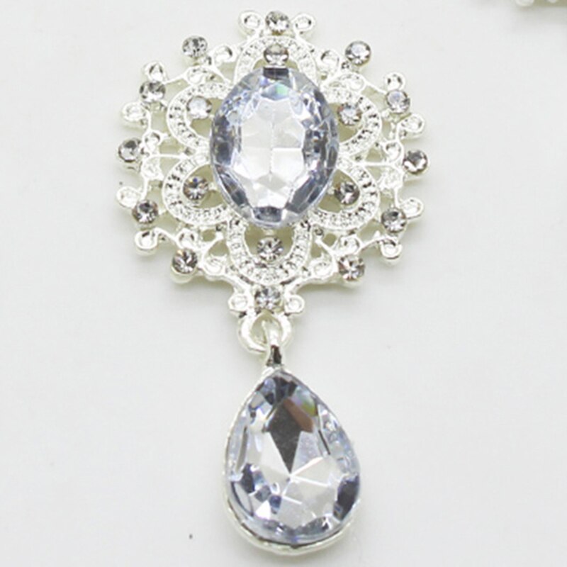 45*25mm Acrylic Rhinestone Brooch 10pcs/Set of Crystal Jewelry Gorgeous Wedding Decoration: 38