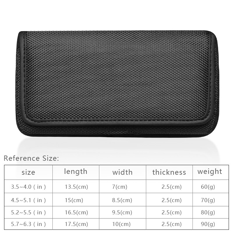 Universal 3.5-6.3Inch Taille Mobiele Telefoon Pouch Case Voor Iphone Xiaomi Huawei Riem Clip Holster Oxford Doek bag Flip Cover