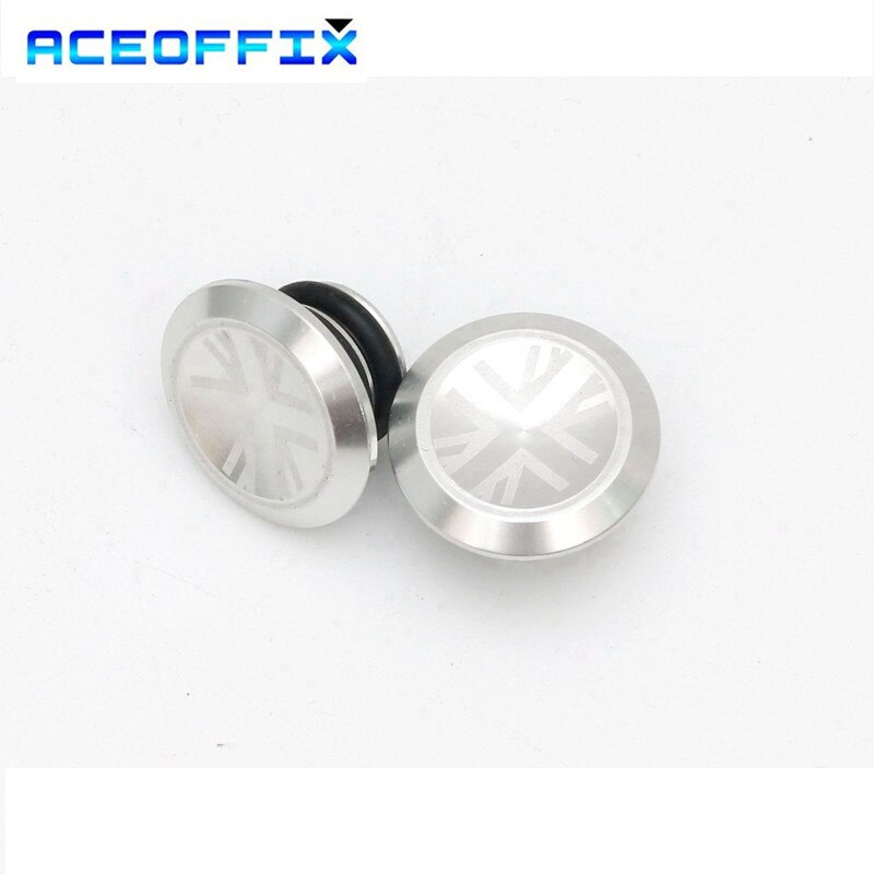Aceoffix 1 par bicicleta guiador plugues para brompton liga de alumínio 6 cores: silver