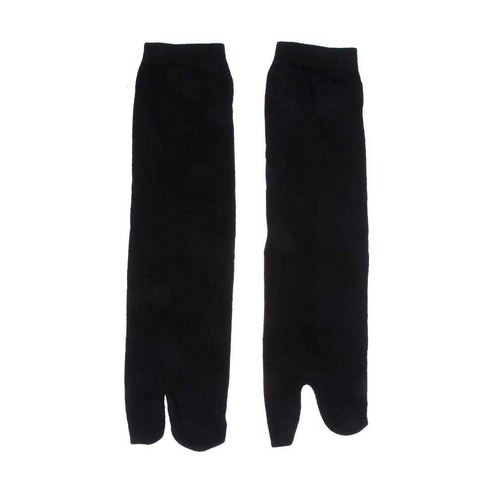 Calcetines tobilleros de estilo Kimono japonés para hombre y mujer, calcetín Unisex de , con punta dividida, 1 par: black