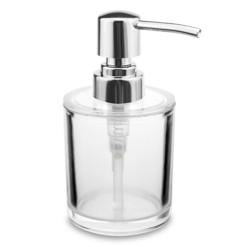 Acrylic Lotion Liquid Soap Dispenser Dishwashing Pump Bottle Kitchen Bathroom Countertops 8.8 OZ (Clear)
