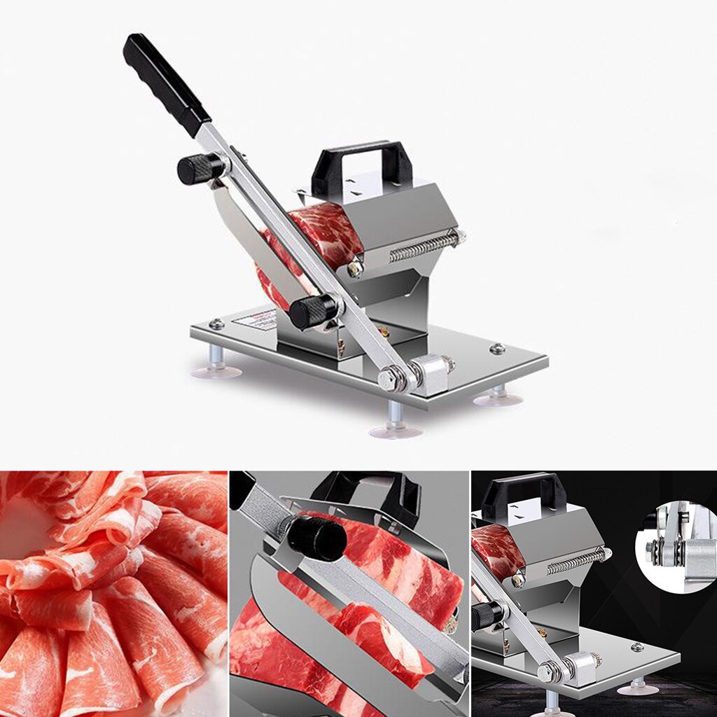 Stainless Steel Manual Frozen Meat Slicer Hand Cut... Grandado