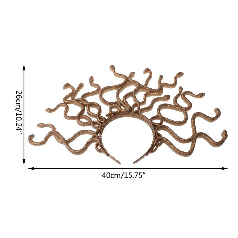 Halloween Vintage Medusa Snake Kostuum Hoofdband Cosplay Dress-Up Hoofddeksel Carnaval Maskerade Feestartikelen