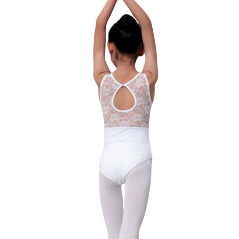 Sort og hvid piger dansetøj piger børn lycra blonde bodysuit danse trikot åben ryg ballet stretch bodysuit dansetøj