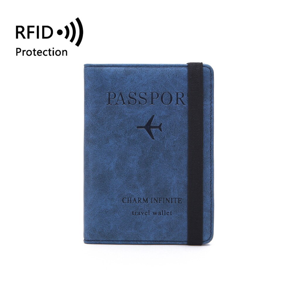 Capa para passaporte com bloqueio rfid, capa de couro com bloqueio rfid para viagem, para homens e mulheres: Color 2