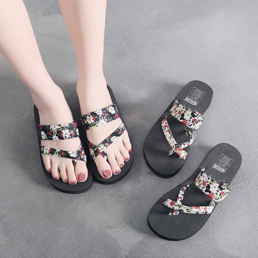 Chanclas antideslizantes para mujer, Sandalias planas de playa, calzado para mujer,