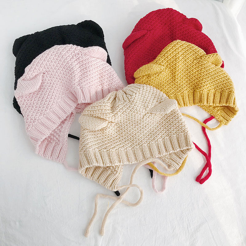 Søt katt ører lue nydelige kvinner vinter varme luer dame kawaii høst og vinter luer casual 100%  håndlagde strikke luer