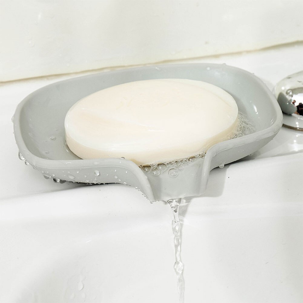 Portable Silicone Soap Holder Non Slip Soap Box Toilet Shower Case Holder ContainerBathroom Gadgets Dish Tray Holder Storage Box