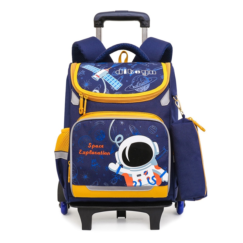 Afneembare kinderschooltassen met wieltjes meisjes jongens trolley schoolrugzak kinderschooltassen met wieltjes boekentas reisbagage