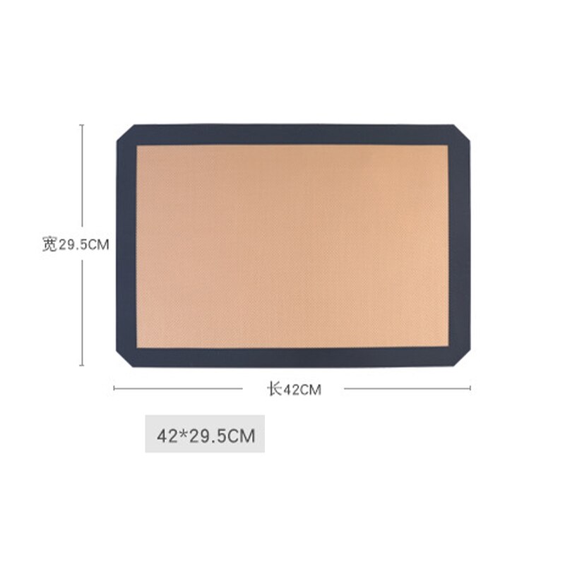 Silicone Baking Mat Pad Sheet Non-Stick Rolling Dough Mat Macaroon Tray Oven Baking For Cake Cookie Pastry Oven Baking Tools: 42x29.5cm QZHD