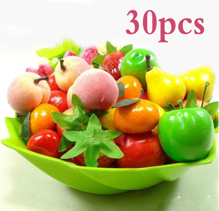 Keuken Speelgoed Set Keukengerei Koken Potten Pannen Voedsel Gerechten Mini Simulatie Kunstmatige Vruchten Kids Kookgerei Pretend Play Speelgoed Wyq: 30pcs fruits