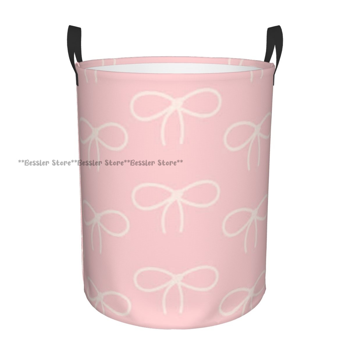Bonito tons rosa com arcos cesta de lavanderia dobrável roupas sujas brinquedos balde armazenamento doméstico: M / Bronze