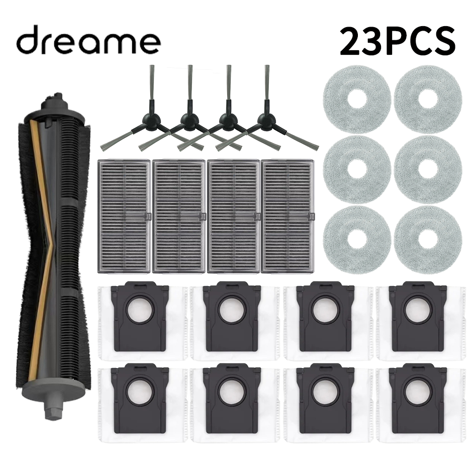 Dreame Mova E30 Ultra / Trouver E30 Ultra Vacuum Cleaner Replacement Accessories Main Side Brush Filter Mop Dust Bag: Gold