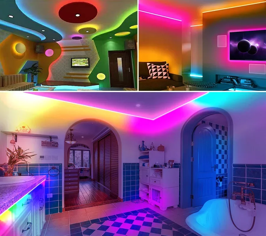 Tira de luces Led Rgb, cintas adhesivas impermeables para exteriores, 12V, 5050, 5M, 10M, 15M, 18/30/60 Led/M, cadena de hielo, decoración de luz para habitación