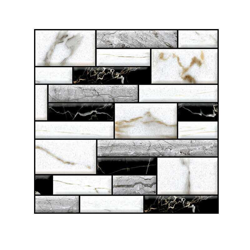 Pegatinas de pared de ladrillo 3D autoadhesivas, papel tapiz impermeable para habitación de niños, papel tapiz de cocina, pegatina de dormitorio, decoración del hogar, bricolaje, 6 uds.: C (6 Pcs)
