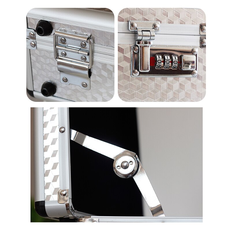 Toolbox Aluminum Tool Case Suitcase Password Box Impact Resistant Safety Case File Box Camera Equipment Case with Pre-cut Foam