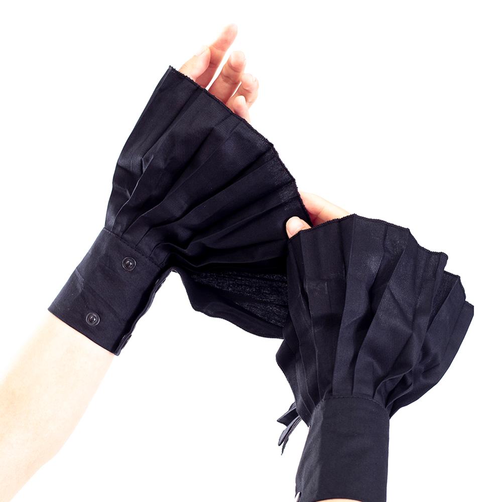 Retro victoriano Ruffled muñequeras guantes carnaval disfraz de de Halloween accesorio