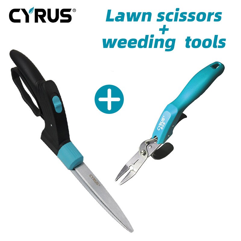 Grass Shears Hedge Shears Gardening Tools Handheld Lawn Trimming Borders Garden Boxwood Bushes 360° Rotate Sharp: Shears weeding