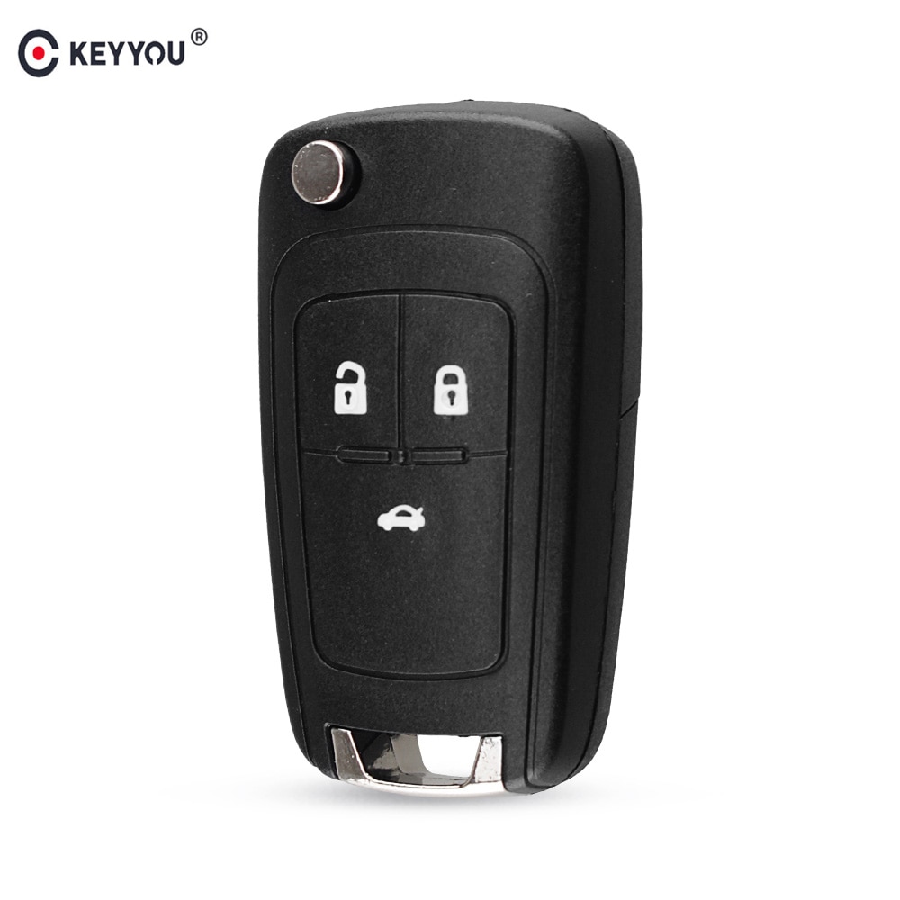 KEYYOU 3 Button Vervanging Flip Remote Key Shell Case Cover Voor Opel Vauxhall Insignia Astra J Zafira C Mokka Sleutel HU100 Blade