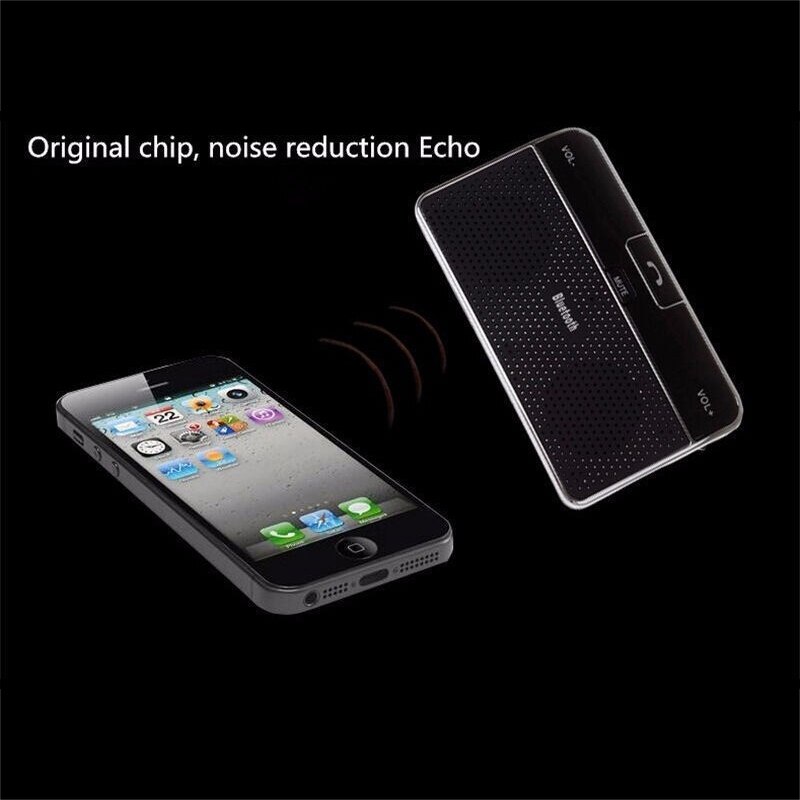 Bluetooth Car Speaker AUTO POWER ON Wireless In Car Speakerphone Handsfree Sun Visor Car Kit Portable Enhance Bass Build