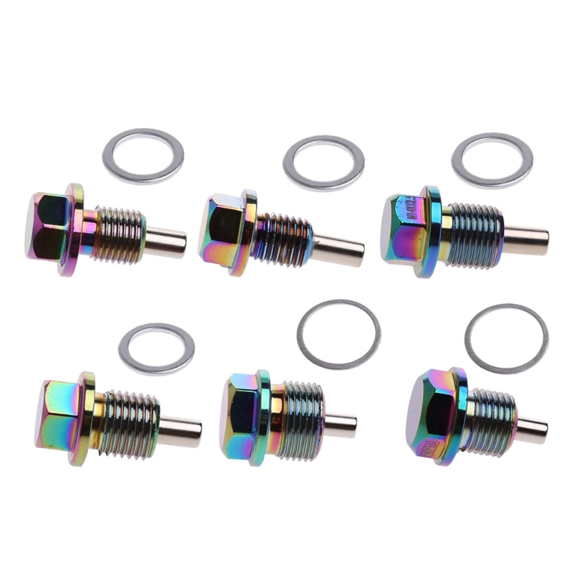 M12 m14 m16 m20 x 1.5/1.25 aluminium magnetisk olie aftapningsprop bolt sump møtrik